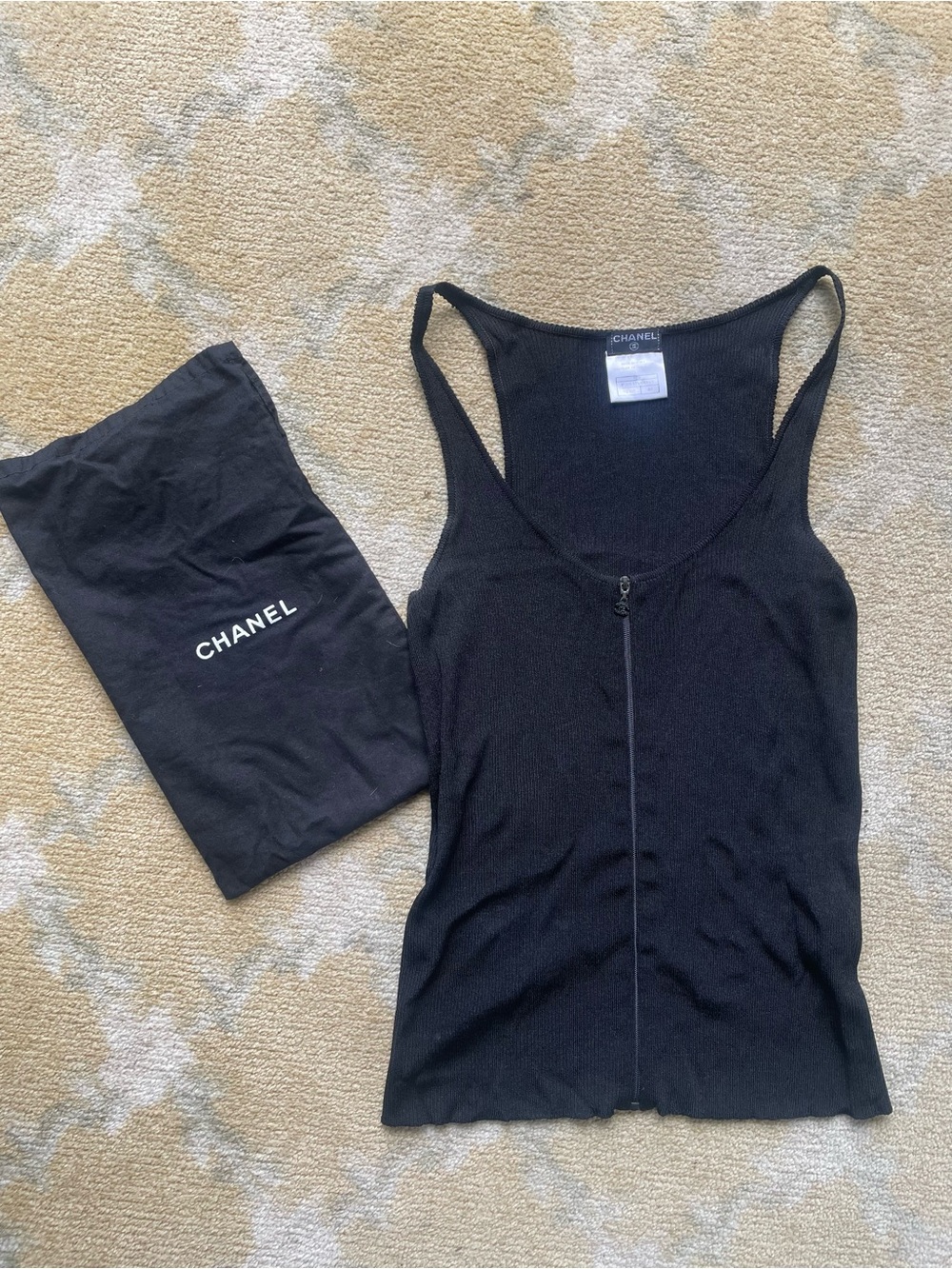 CHANEL, Black Swarovski Crystal CC KNIT CUTIE ( very rare)